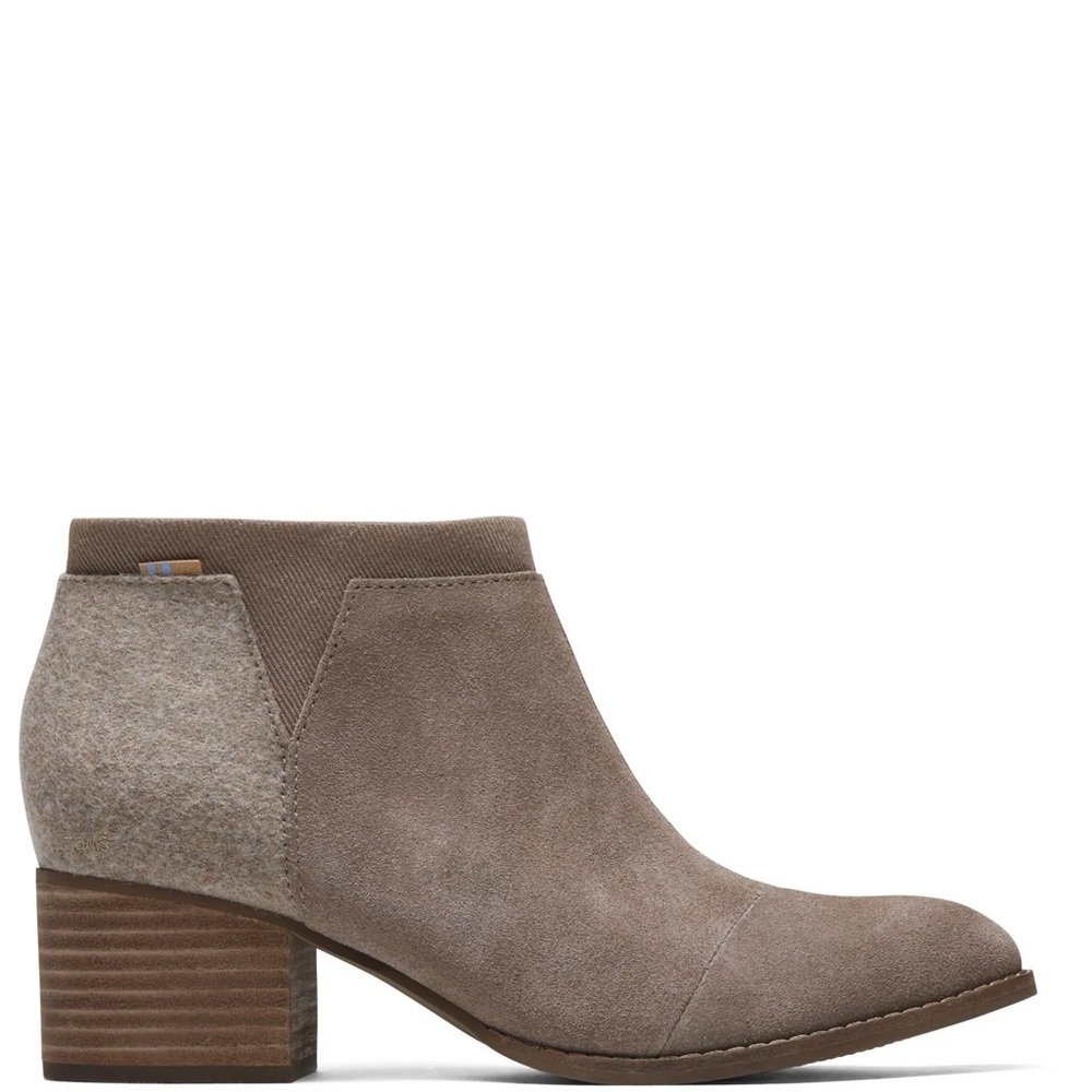 Toms Taupe Ankle Booties